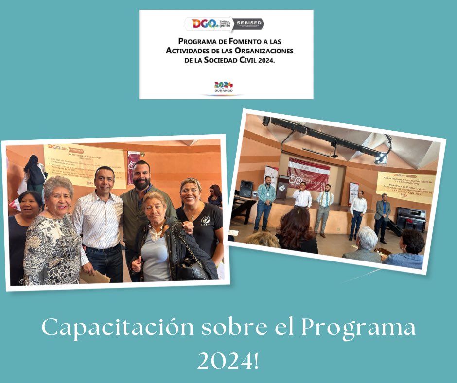 EquipoEducacion's tweet photo. Nuestro Director Fernando Ruacho presente en la capacitación del Programa de Fomento a las Actividades de las Organizaciones de la Sociedad Civil, juntos, de la mano de la @SEBISED_ haremos de nuestro Durango un Estado más justo y con mejores condiciones para nuestras niñas 👧🏻 https://t.co/ZcwLWcHkFf