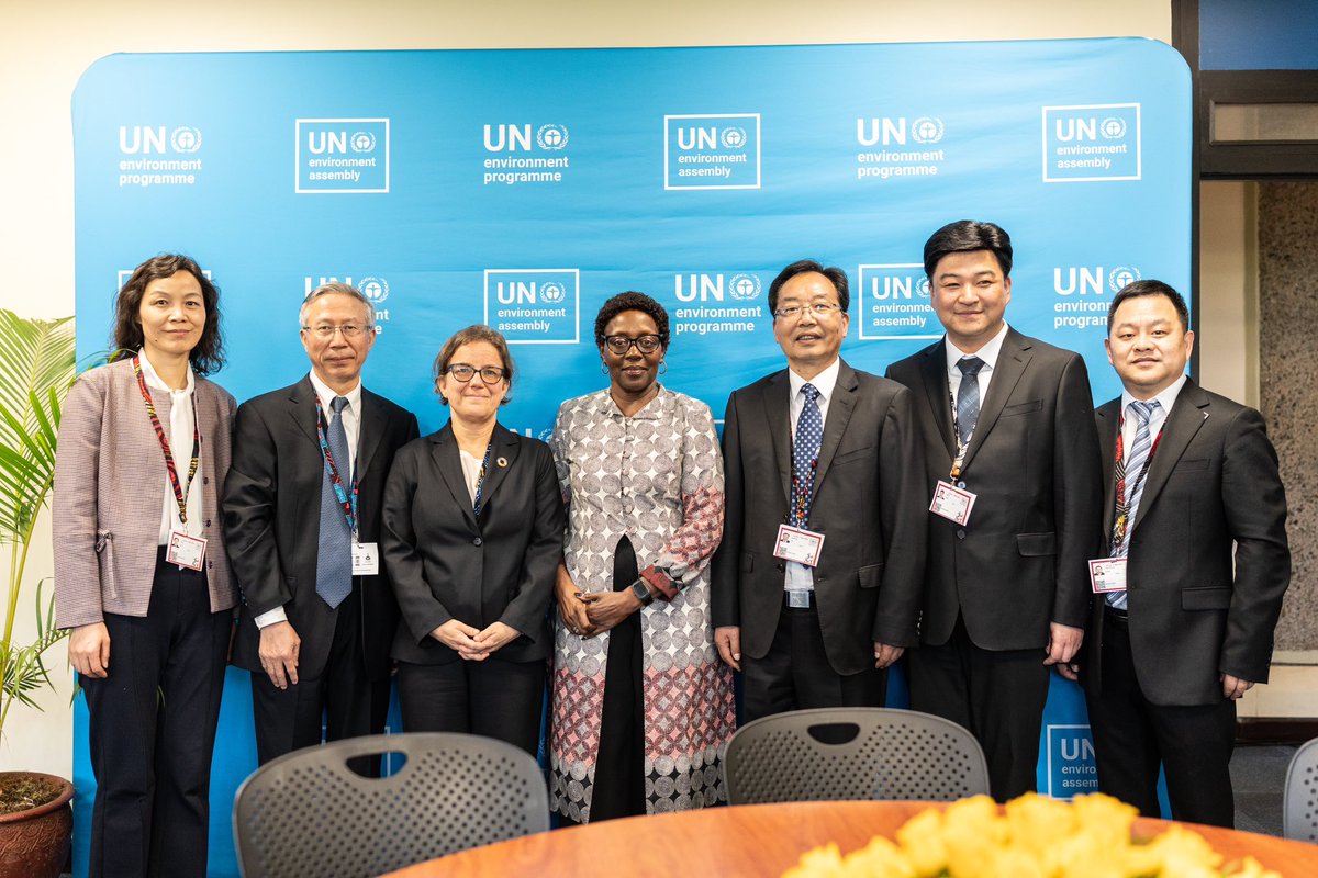 A pleasure to welcome Xia Jianding, Vice Mayor of Huzhou City 🇨🇳 to #UNEA6 Cities are at the frontline in our fight against the triple planetary crisis.