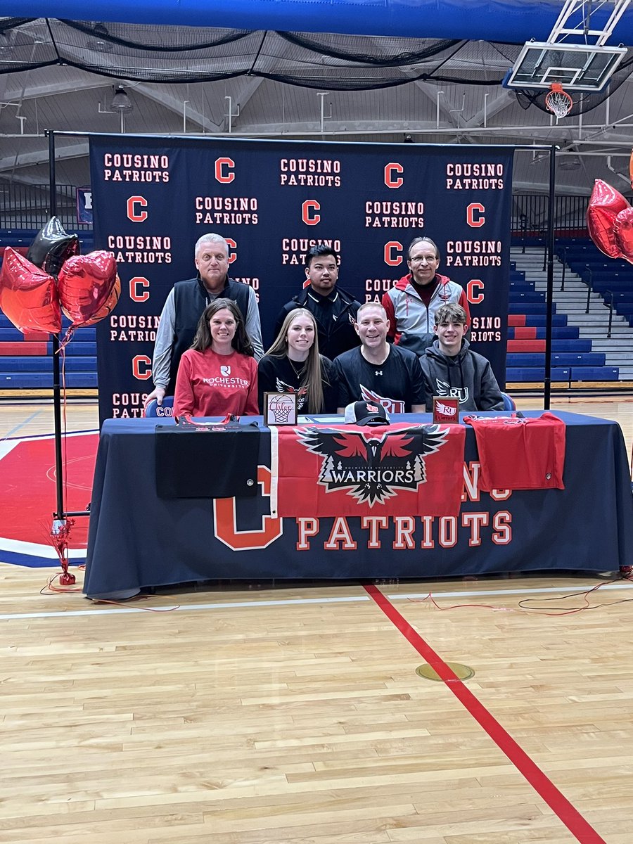 Chloe Sakalas (@csakalas) on Twitter photo Thank you to my family, friends, teammates, coaches and especially my parents for pushing me to become the person and player I am today, I’m very happy to say that I will be attending Rochester University next year. Go warriors❤️🖤
<a href="/CoachJOcampo/">Jared Ocampo</a> Thank you to my family, friends, teammates, coaches and especially my parents for pushing me to become the person and player I am today, I’m very happy to say that I will be attending Rochester University next year. Go warriors❤️🖤
<a href="/CoachJOcampo/">Jared Ocampo</a>