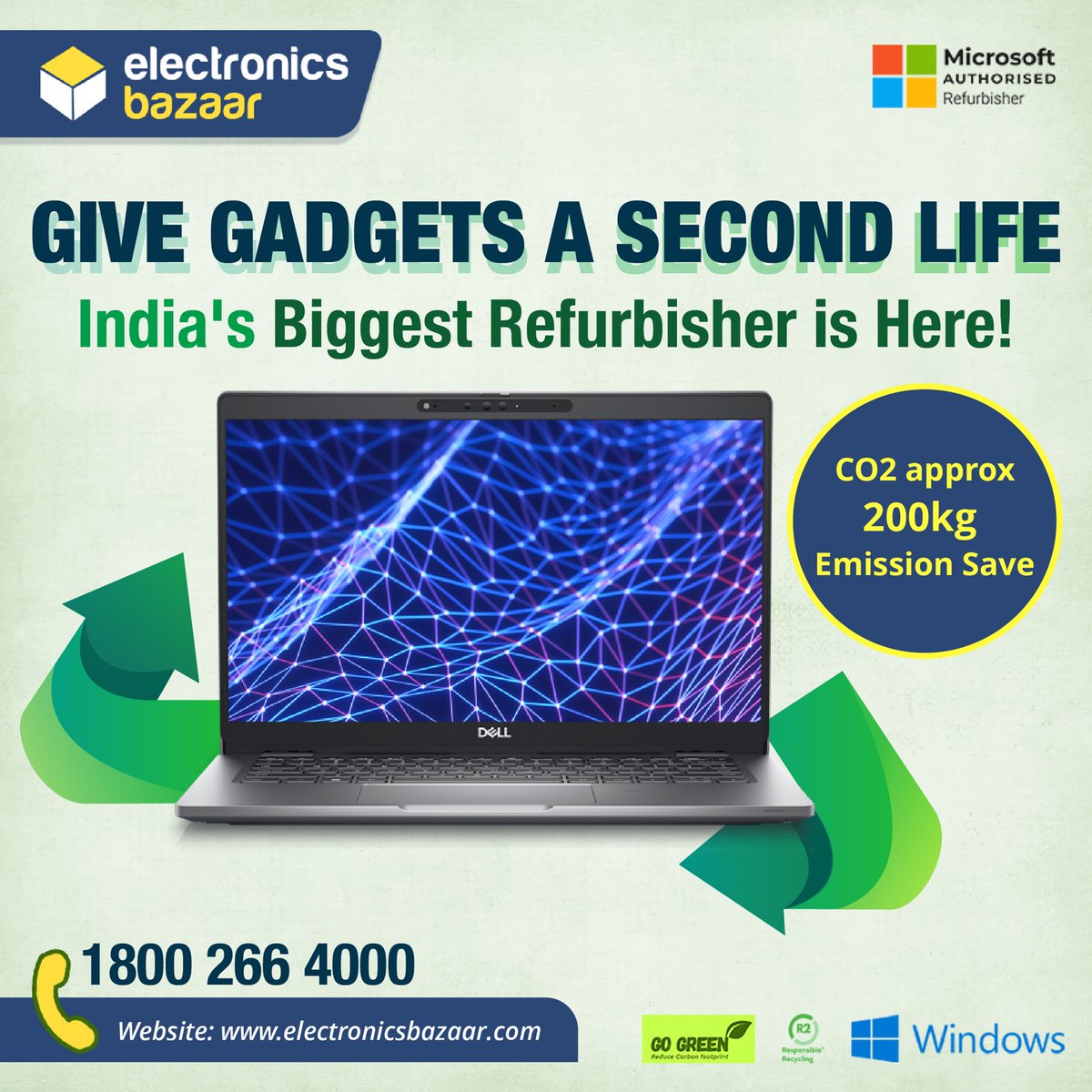 electrosbazaar's tweet image. Calling all eco-conscious tech lovers! #ElectronicsBazaar is your one-stop shop for top-quality #refurbishedlaptops. Save money, save the planet, and get the tech you need. Visit our website or call for details! #RefurbishedIndia
electronicsbazaar.com +91 89769 68686