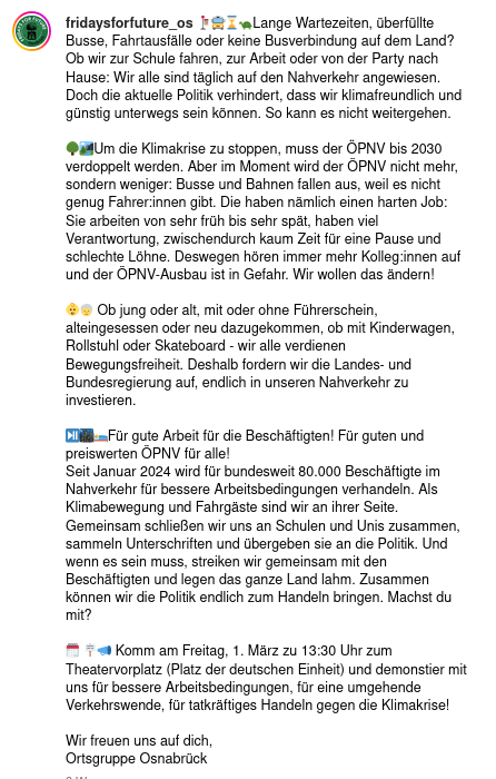 #WirFahrenZusammen #WirStreikenZusammen
#Osnabrück #MdBzA #Verkehrswende #oepnv #ÖPNV
#Klimastreik