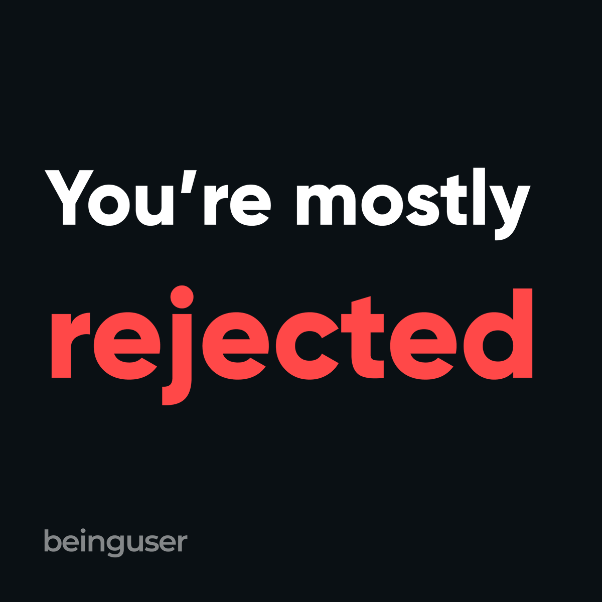 Designers, you’re mostly rejected if: ❌
---
→  Your portfolio consists only of academic projects or projects not aligned with the role you're applying for.

#design #uxdesign #uidesign #uxui #designers #productdesigners #uxdesigners  #designcommunity #designjobs #beinguser