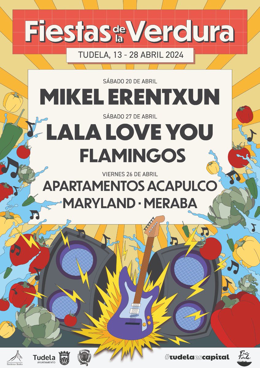 Nivelazo en los #conciertos de las #fiestas de la #verdura de #Tudela y la #Ribera. @_lalaloveyou_ @MikelErentxun @los_flamingos_ @AytoTudela @BardenasRN #tudelacapitaldelaverdura #tudelaescapital