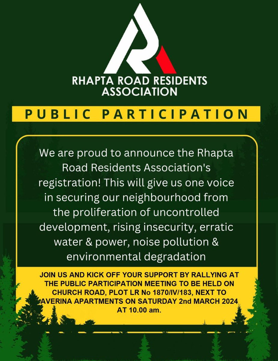 Public participation call.