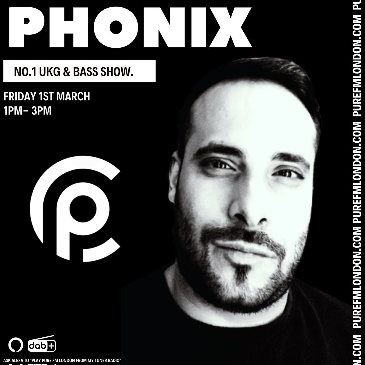 Pure FM London (@purefmlondon) on Twitter photo <a href="/djphonix_/">DJ PHONI𝕏</a> Back on your radio TODAY from 1pm bringing back London's No1 #UKG & #BASS show get involved 07451 234 304 <a href="/djphonix_/">DJ PHONI𝕏</a> Back on your radio TODAY from 1pm bringing back London's No1 #UKG & #BASS show get involved 07451 234 304