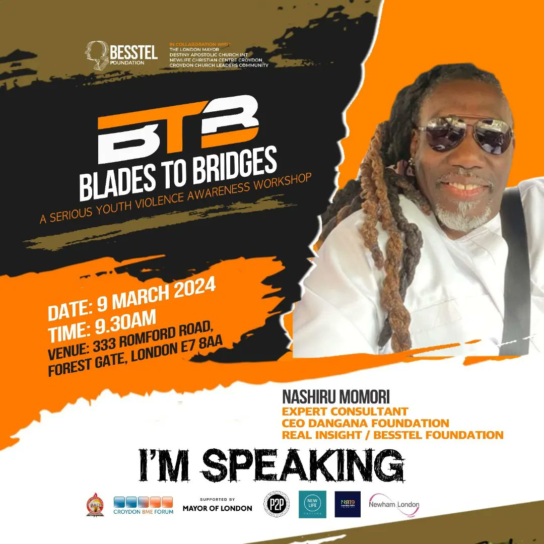 Introducing <a href="/NashMomori/">Nash Momori</a>, Blades to Bridges comes of on the 9th of March 2024 in croydon. #btb creating awareness to stop violence and saving our youth for a peace in our community 

@croydoncommunityleaders <a href="/croydonbmeforum/">Croydon BME Forum</a>  @croydoncommunityleaders