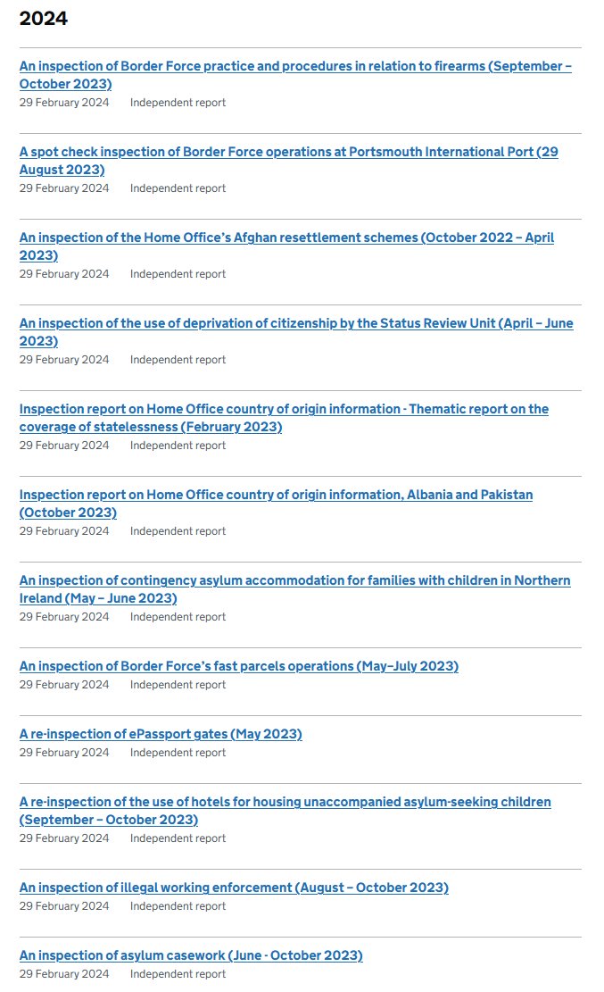 At 4pm yesterday, the Home Office cynically dumped 13 reports they'd been holding onto for months or years. They come to a total of 874 pages. As you can imagine, that's a huge deterrent to the media finding all the really horrible stuff buried in them. gov.uk/government/col…