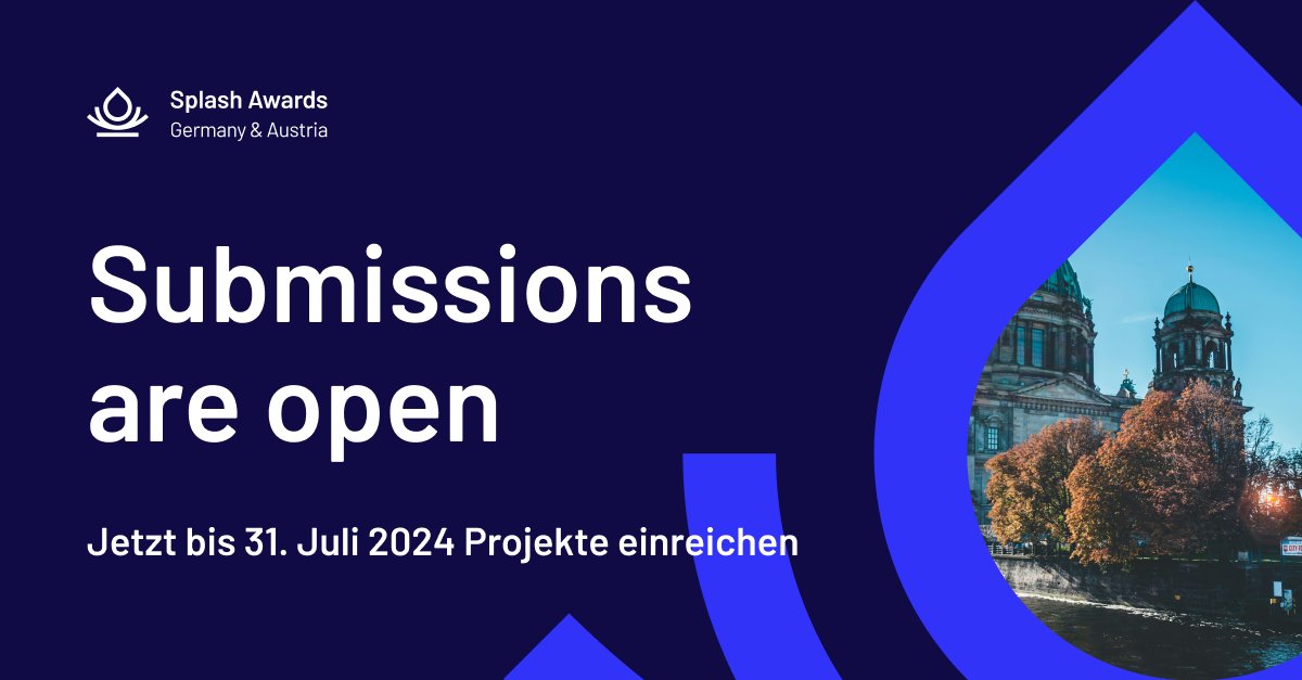 SplashAwards_de's tweet image. Es ist soweit! Die Einreichungen für die diesjährigen #SplashAwards Deutschland & Österreich sind geöffnet. Ab sofort können Projekte, die auf Basis von #Drupal entwickelt wurden, für die Awards eingereicht werden. 🏆 Alle weiteren Informationen hier: bit.ly/4bVNuLa