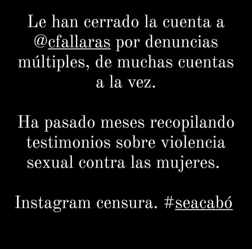 <a href="/instagram/">Instagram</a> devuelve la cuenta a Cristina Fallarás.
#SeAcabó