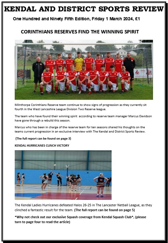The latest edition of the @kendalexpsport is now available on the following link. I have made some changes to the magazine where i am providing a wider range of coverage. Why not check us out? kendalanddistsportsreview.com/product-page/1…