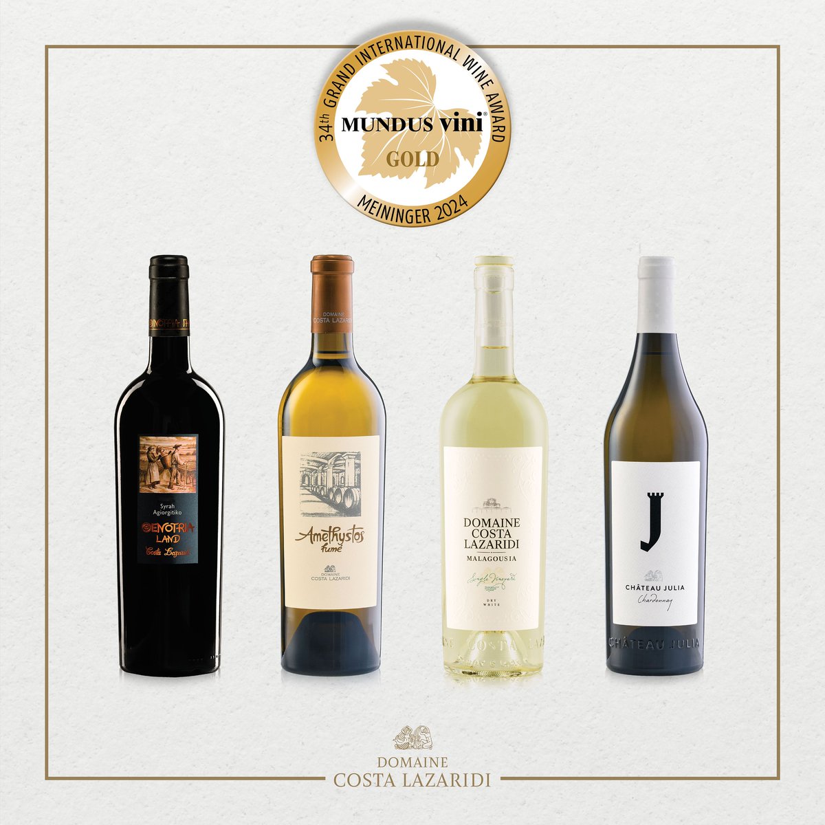 Proudly we announce that Domaine Costa Lazaridi was awarded with 4 Gold and 2  Silver medals at Mundus Vini Spring Tasting, one of the most prestigious wine competitions in the world!
#domainecostalazaridi #costalazaridi #mundusvini #mundusvini2024