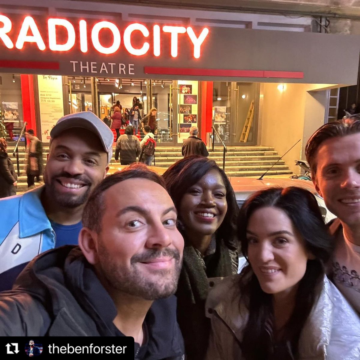 Some more great throwback photos of @thebenforster @PaulLongman80 @adrianhansel @Laurensamuels88 @1RachelJohn and @robhouchen celebrating Christmas in Greece! #disney100 From Ben’s IG