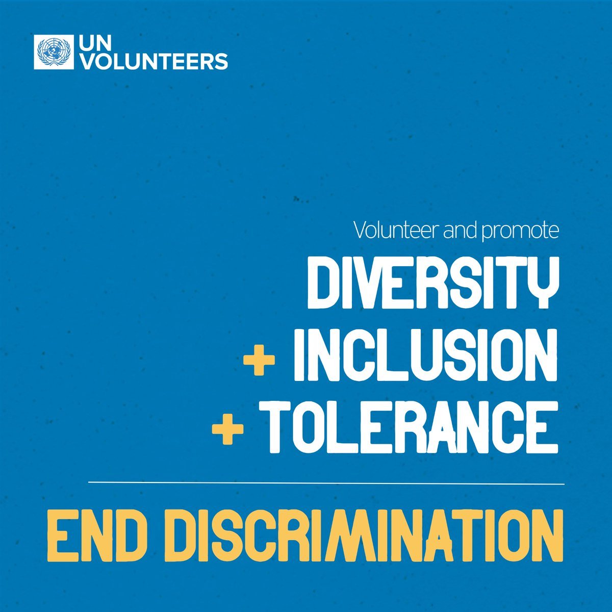 Discrimination has no place in a world striving for equality.  

Volunteer to end discrimination & help us build a future that is accepting and inclusive of all💙 

#ZeroDiscriminationDay