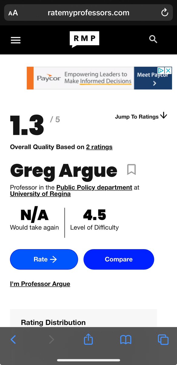 theetruthurts's tweet photo. Coming from a guy who perfected spending an entire career as an abject failure, yet still getting paid. Worst rated prof at @UofRegina is it any wonder why U of R is one of the lowest rated schools in canada? Fools like Greg Argue who garners 0 respect amongst students https://t.co/MNP3BUj2OC