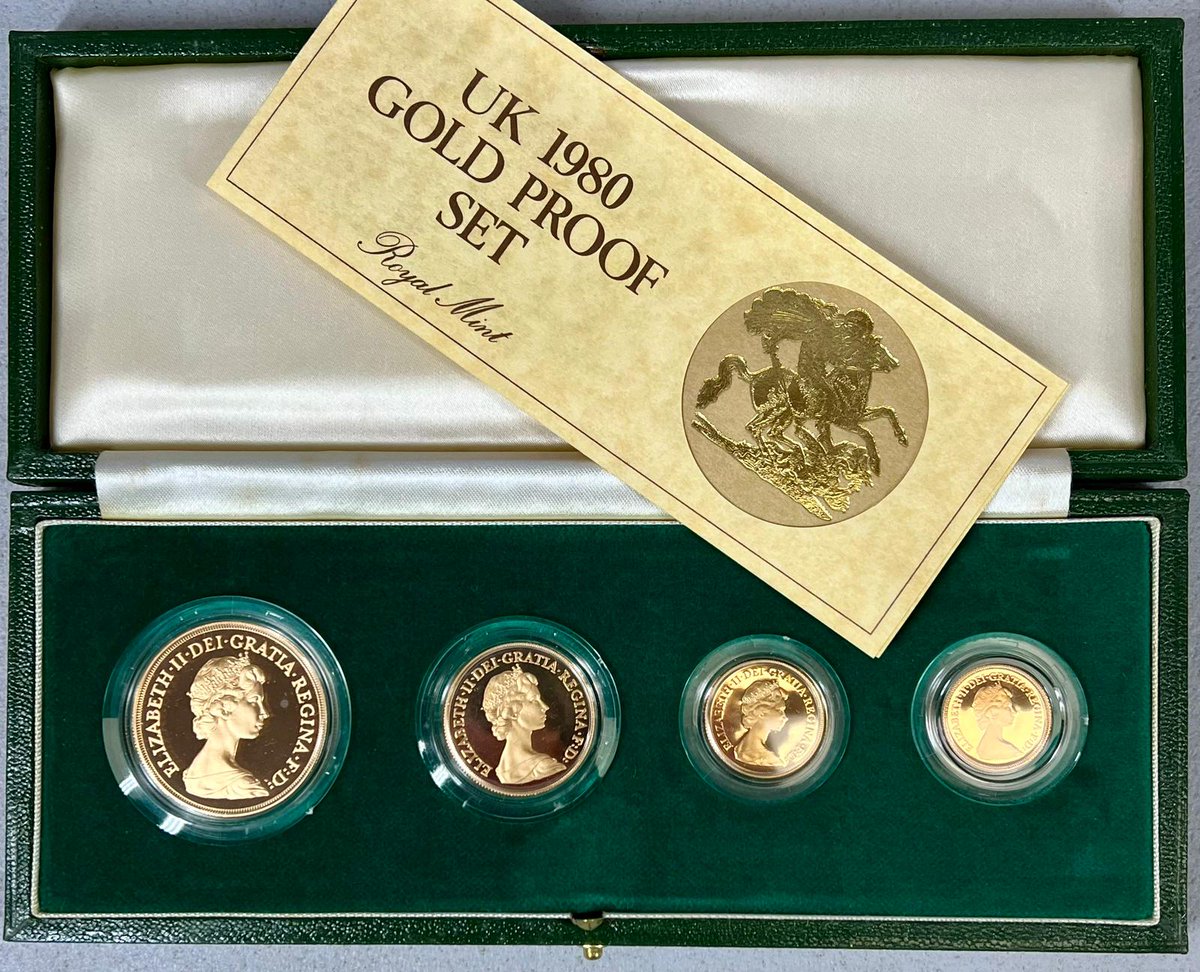 RogersJonesCo1's tweet image. 🚚DELIVERED FOR AUCTION THIS WEEK 🚚
Royal Mint Gold Coin Set 1980
 
ESTIMATE: £2,000 - 3,000
AUCTION: Selections
DATE: April 30th 2024

#coins #coinset #coincollecting #coincollector