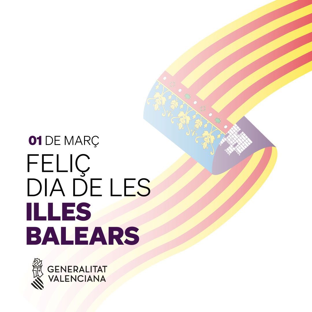 Felicidades a Mallorca, Menorca, Ibiza y Formentera en el día de las Islas Baleares. Nos une el mar mediterráneo, la necesidad de una mejor financiación y la apuesta por un turismo cada vez más sostenible.