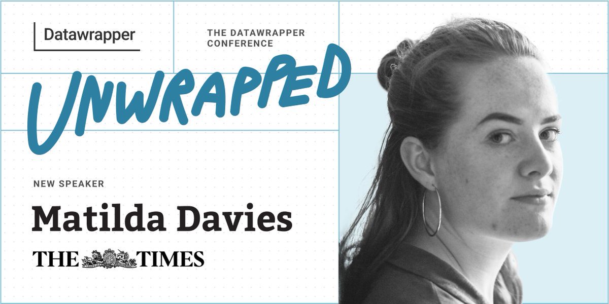 Datawrapper's tweet image. 📊 New Unwrapped speaker! @matildakdavies, data journalist at The Times, will share how her team created a Datawrapper workflow that upskills the whole newsroom.

See some of the amazing visualizations The Times created &amp;amp; learn more about Matilda here: blog.datawrapper.de/the-times-mati…