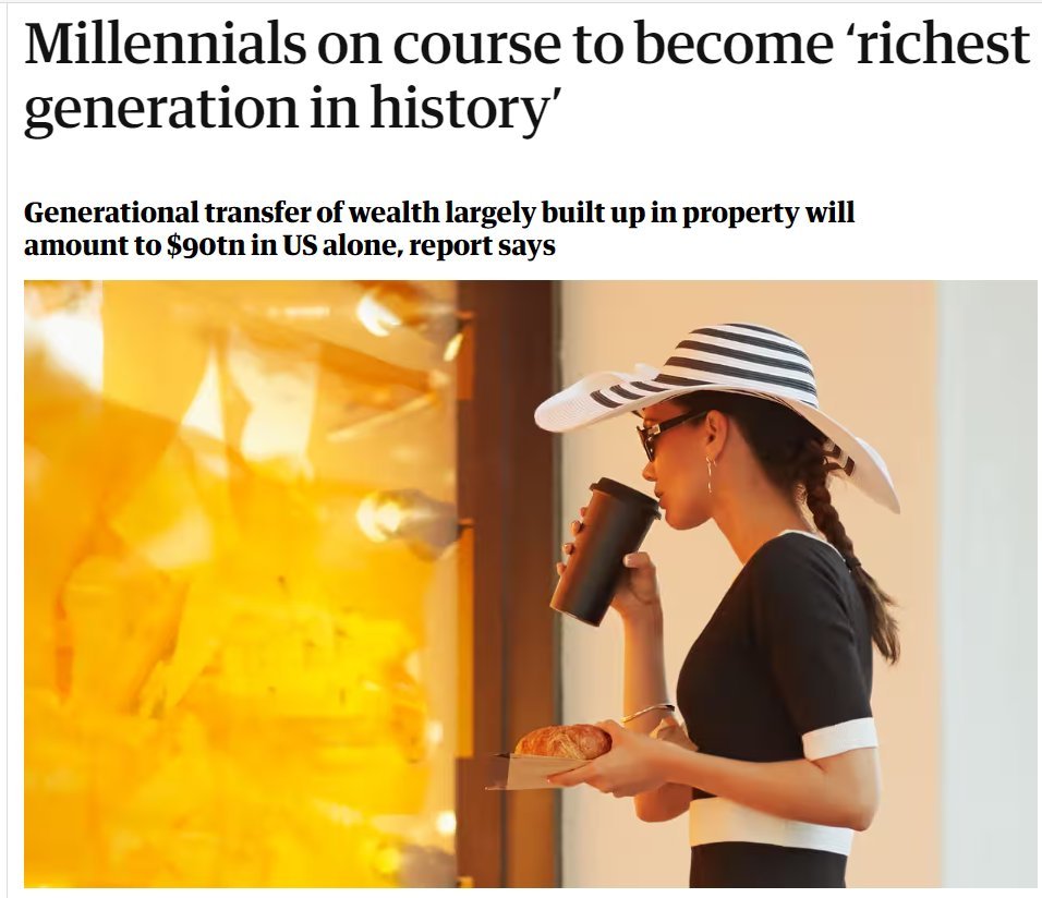 This story highlights my point earlier this year: that some, even many Millennials are going to profit from inherited wealth – but the many who won't will have next to no hope of improving their circumstances, testing our intragenerational solidarity theguardian.com/commentisfree/…