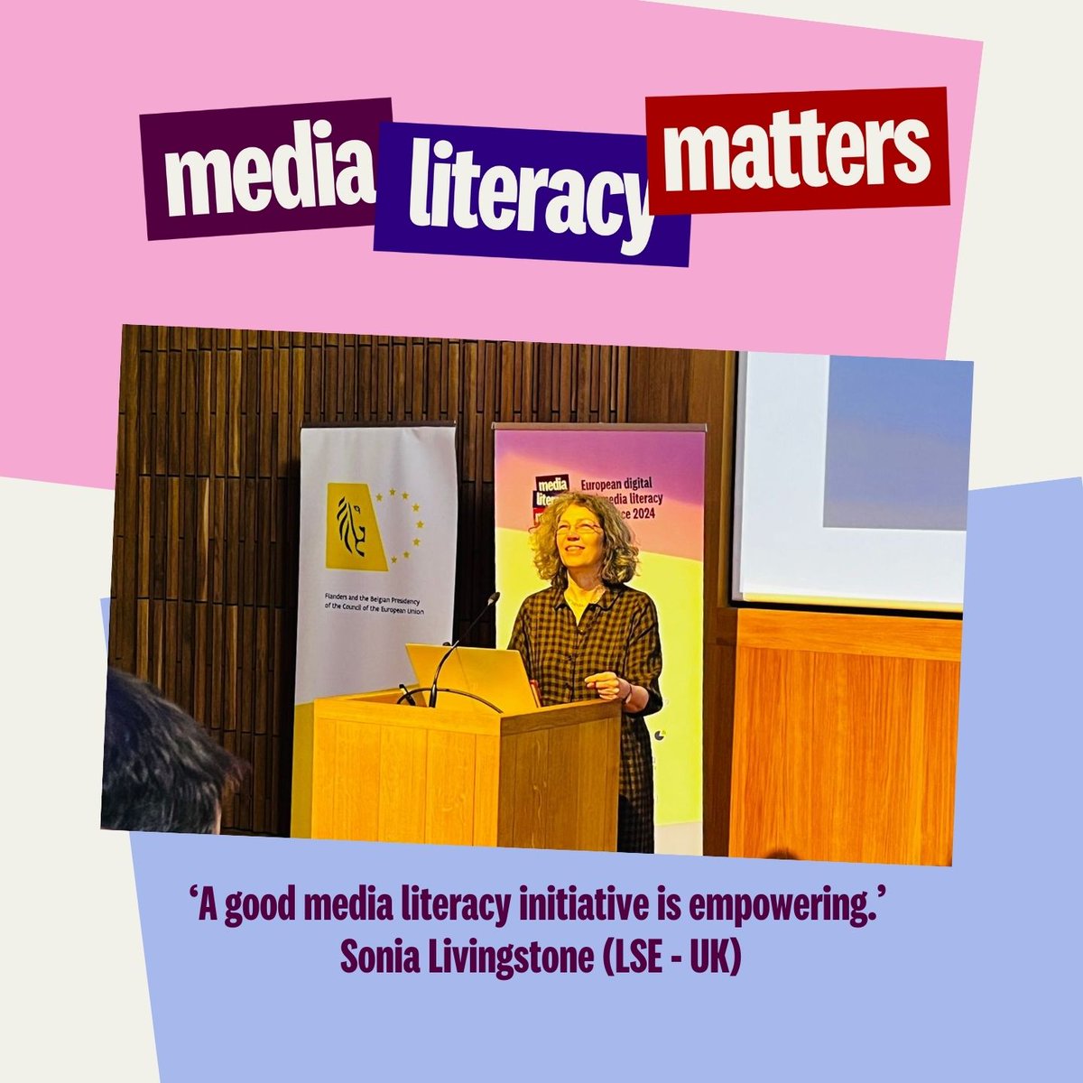 MediaLearning's tweet image. @Livingstone_S (@MediaLSE ) is presenting @EDMO_EUI&apos;s  digital media literacy standards working group recommendations at #mlmatters⤵️