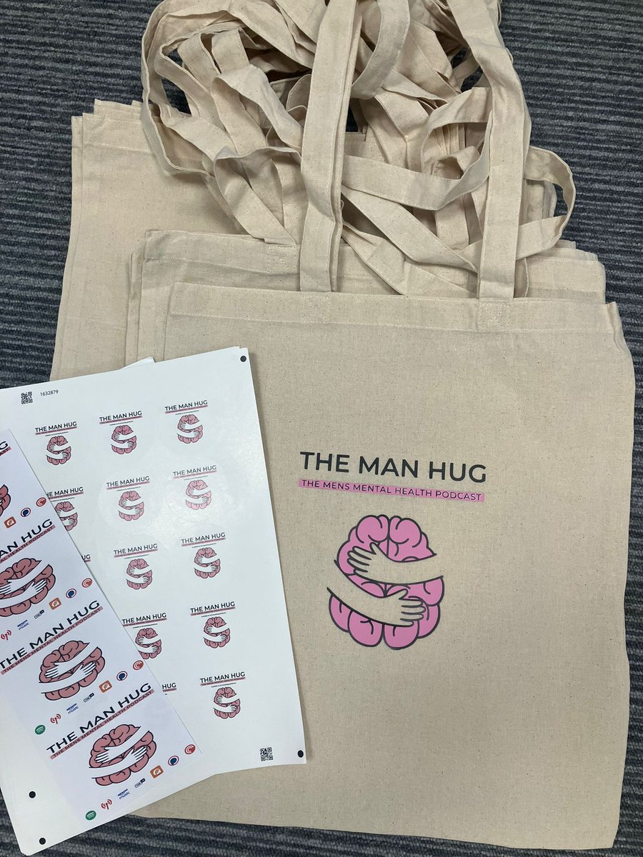 We have a ltd run of these stunning Man Hug bags (will throw in some stickers). To get your hands on one just PayPal £12(which inc P&P) with your address to the link below. All monies goes back to helping the many mental health charities we promote: paypal.me/deanoMack?loca…