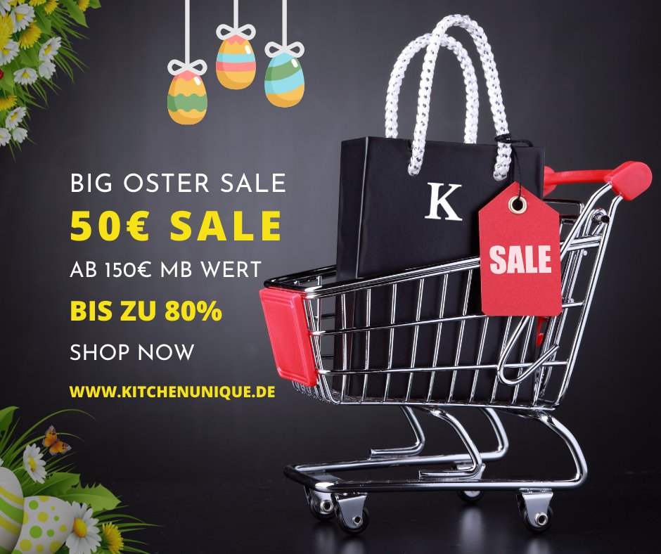 kitchenuniquede's tweet photo. Dieses Angebot ist nur vom 01.03 bis zum 31.03.2024 verfügbar - 31 Tage lang, um deine Küche zu revolutionieren. 🎉 Und das ist noch nicht alles! Der 50€ Coupon (CODE: OSTERMONAT) ist ab einem Mindestbestellwert von 150€ gültig! #kitchenunique https://t.co/OaCgu8mgzO