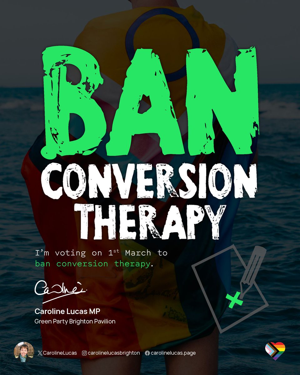 Harmful, unethical, abhorrent - MPs must vote today to support @lloyd_rm bill to #banconversiontherapy. It's past time this Government delivered its promise. More on the bill here: bills.parliament.uk/bills/3545/pub…