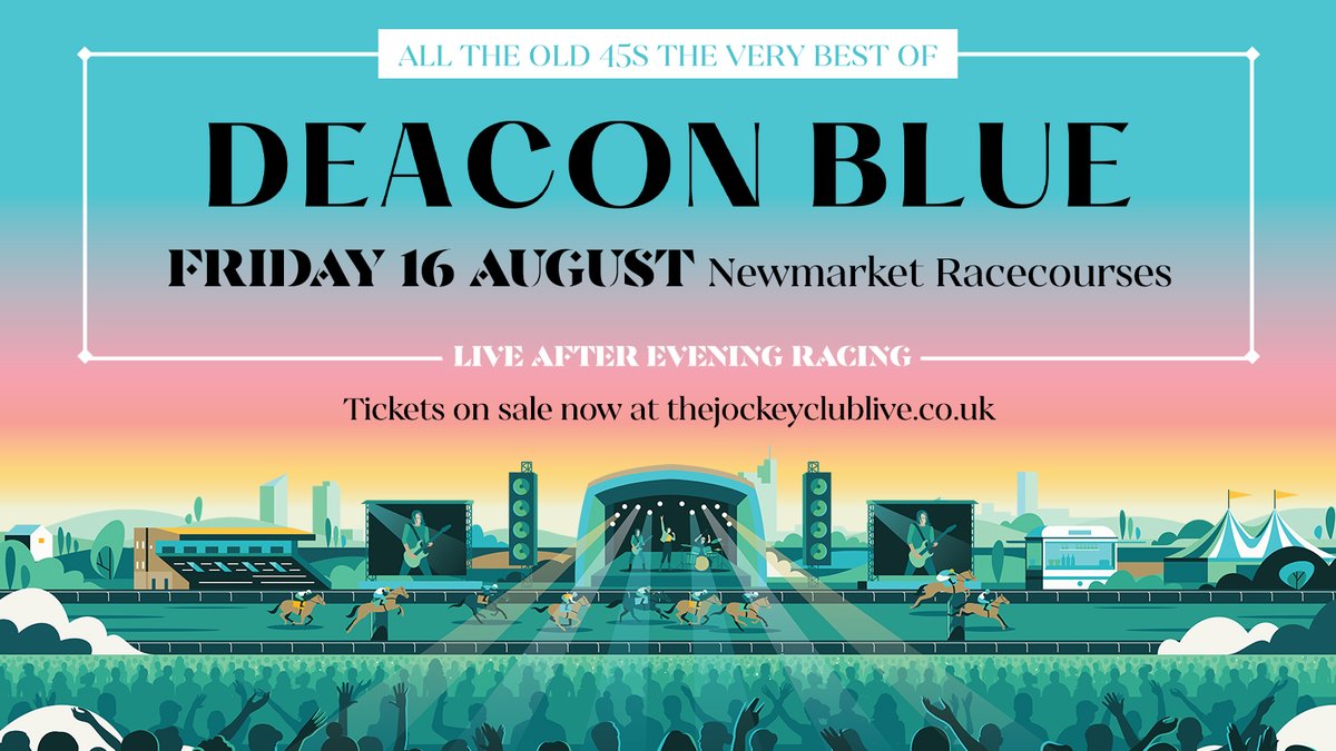 🎟️ TICKETS ON SALE NOW 🎟️ Don't miss @deaconbluemusic on Friday 16 August! Expect to hear many of their timeless hits including ‘Real Gone Kid’, ‘Fergus Sings the Blues’ and ‘Dignity’ when they rock the racecourse. Book your tickets today at 👉 thejc.live/DeaconBlue