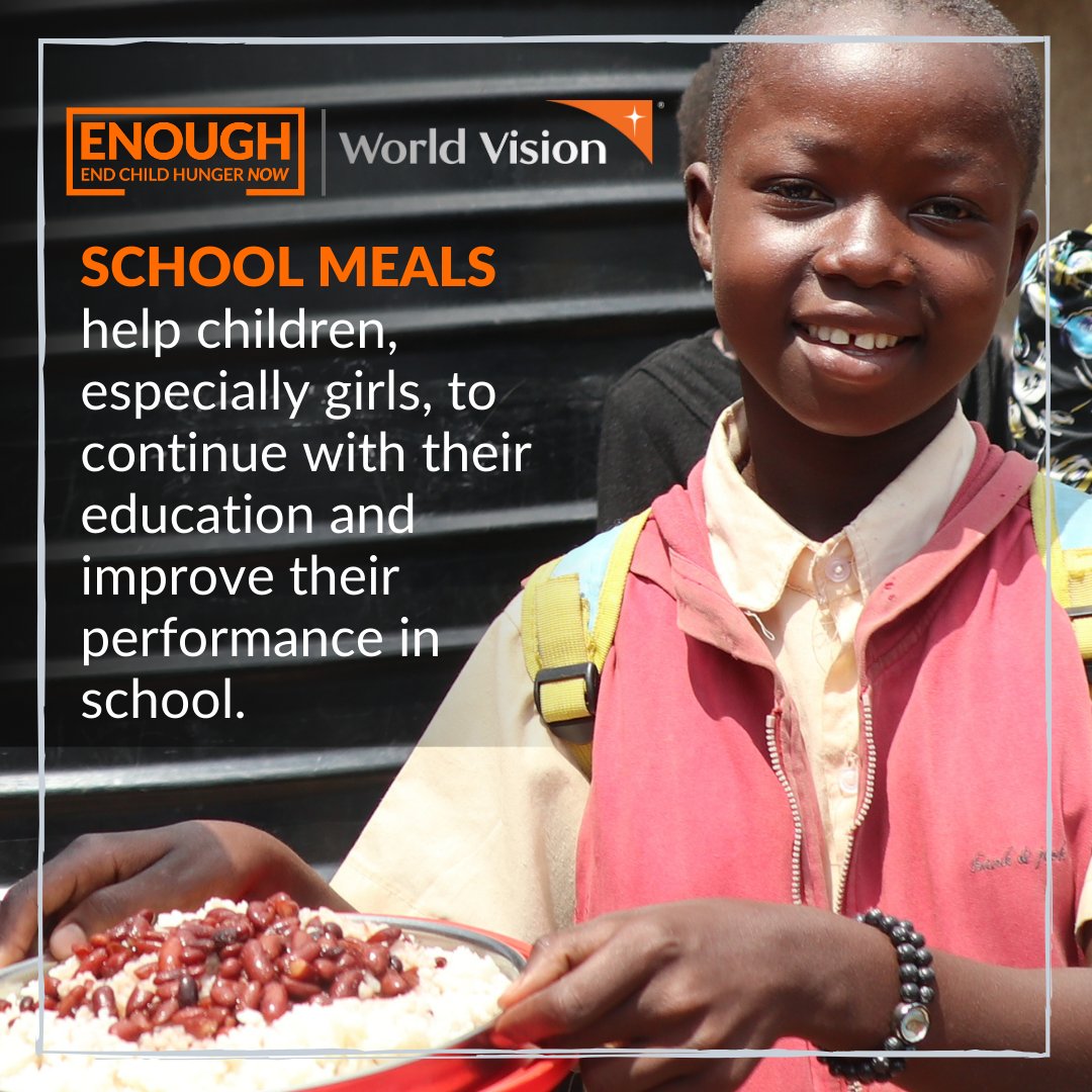 At @worldvision we know #schoolmeals have a positive impact on attendance rates, academic performance & completion & are a catalyst for breaking the cycle of poverty & impacting children’s #education outcomes. Read my statement 👉🏿bit.ly/49zY88T #ADSF2023 #ENOUGH