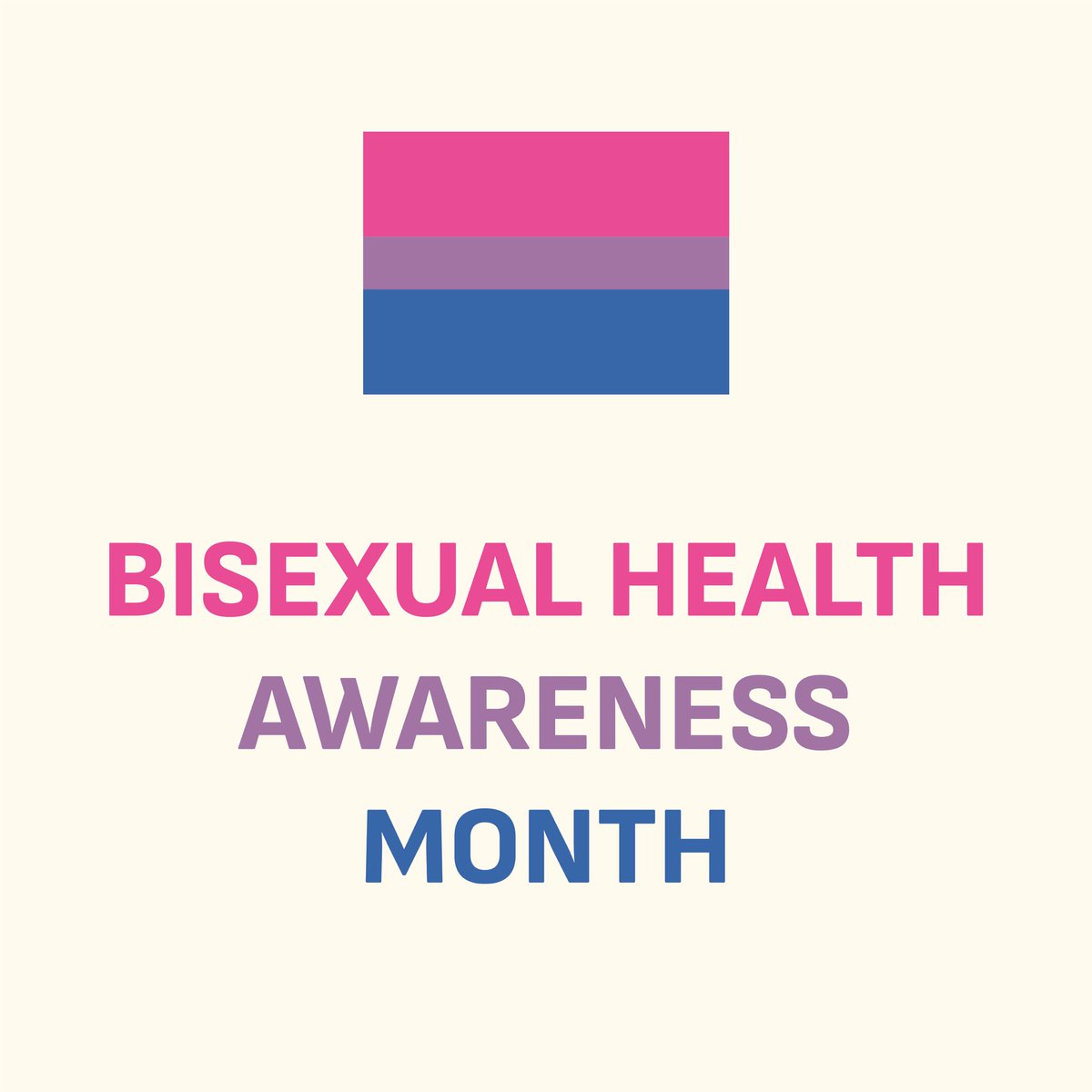 mkpridefestival's tweet image. Bisexual Health Awareness Month is a campaign observed throughout March to raise awareness about Bi+ people and the Bi+ community’s social, economic, and health disparities. The campaign aims to advocate for resources, and inspire actions to improve Bi+ people’s well-being.