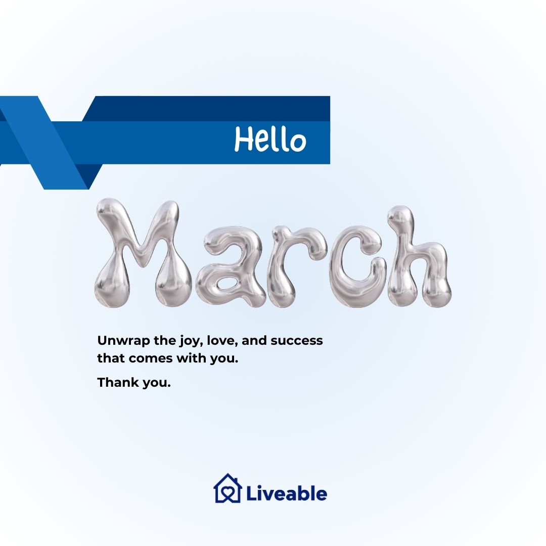 LiveableNG's tweet image. We wish you all the best in the new month and all the possibilities it brings. We hope that March is filled with growth, success, and happiness for you.

#Liveable
#HappyNewMonth 
#WelcomeToMarch