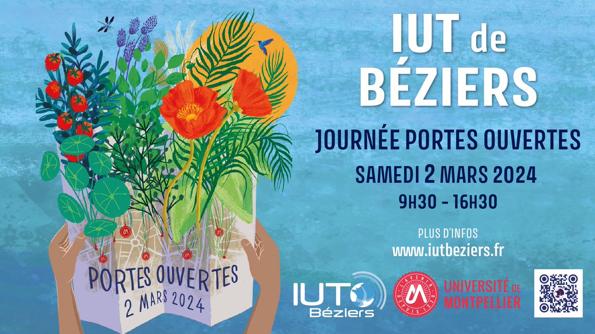 J-1 Avant la Journée Portes Ouvertes de l'IUT de Béziers ! ⚠️ Attention, la place du 14 Juillet sera fermée exceptionnellement demain, nous vous invitons à vous garer sur un parking mis à votre disposition avec un vigile au 26 rue Vercingétorix : urlr.me/nMHqp ⚠️