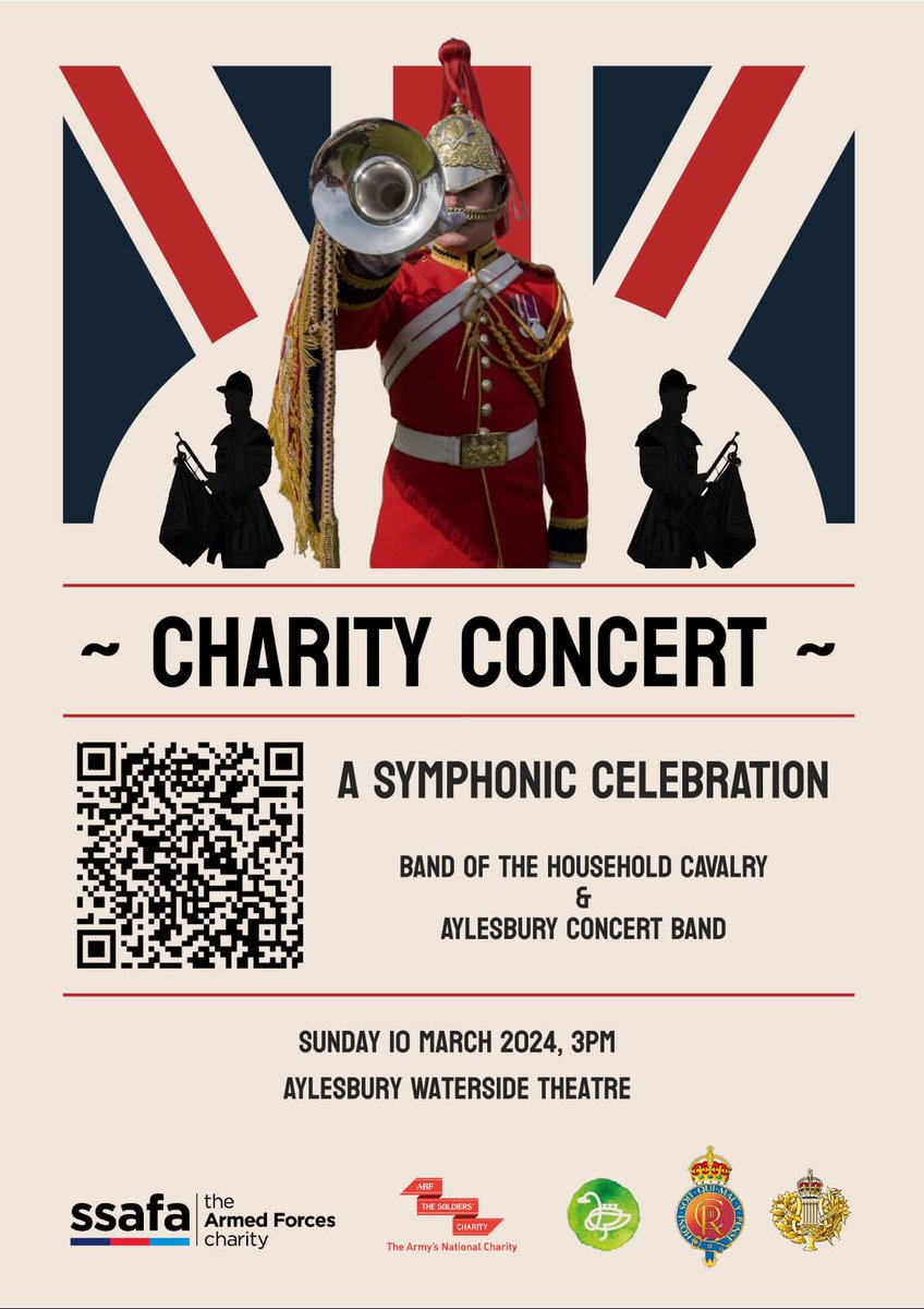 .<a href="/Aylcb/">Aylesbury Concert Band</a> and @BandHCav present a spectacular ✨ Symphonic Celebration ✨

80 musicians will be on stage at the <a href="/TheWaterside1/">Aylesbury Waterside</a> performing popular symphonic scores and debuting thrilling new works in aid of <a href="/SSAFA/">SSAFA</a> and Army Benevolent Fund.

👉 bit.ly/3Slf8JX