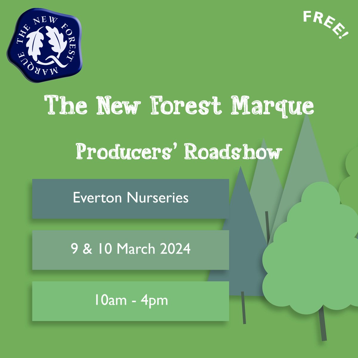 Are you joining us at our Producers' Roadshow next weekend? 🛒🌱 As part of #AwakeningFestival, we're hosting a market at #EvertonNurseries featuring a selection of local food, drinks and crafts from our fantastic New Forest Marque members. See you there!