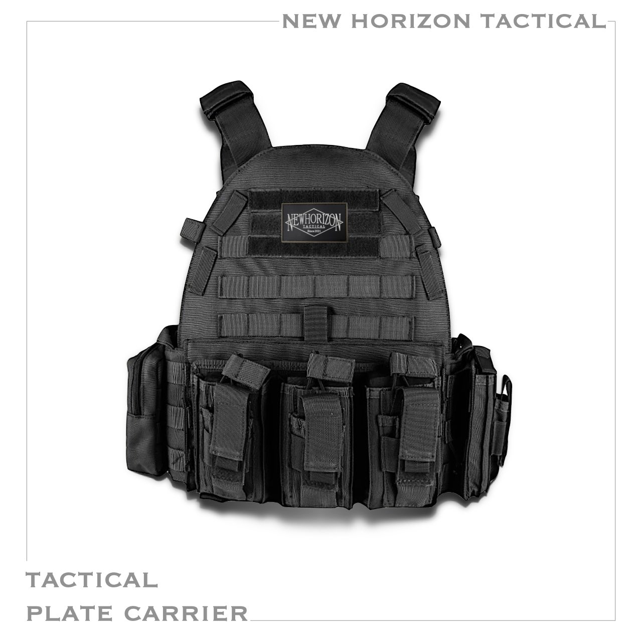 プレートキャリア ハイドレーション マガジンポーチ 付き ブラック サバゲー プレートキャリア ハイドレーション マガジンポーチ 付き