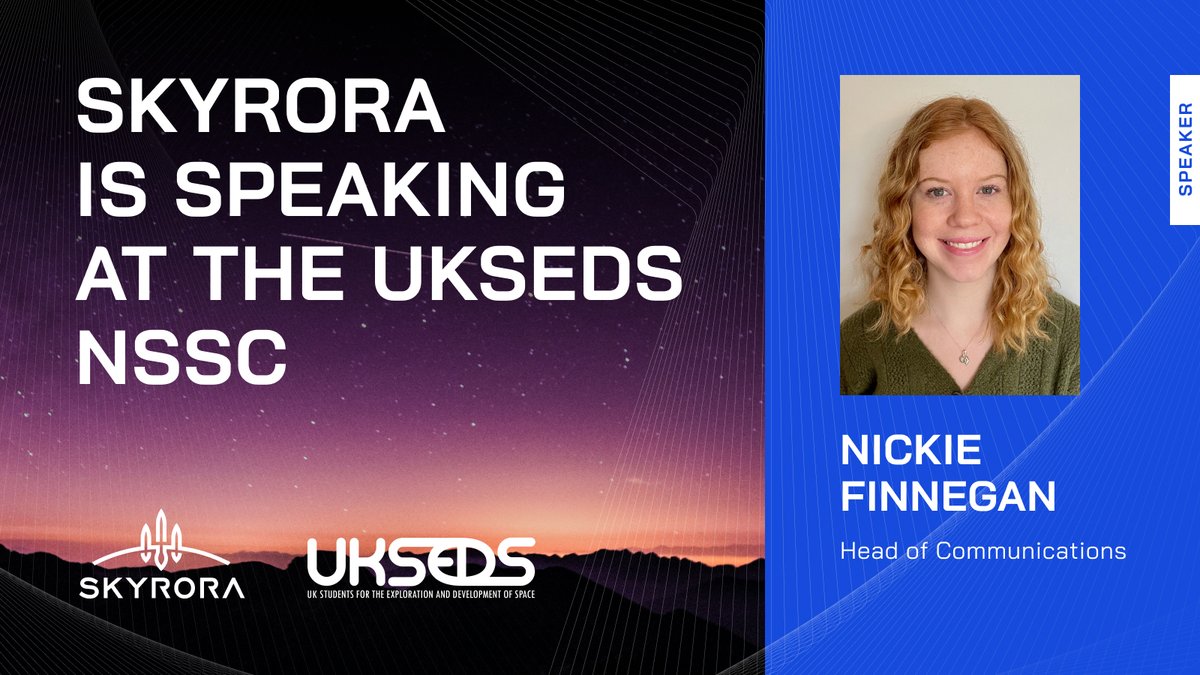 The @UKSEDS NSSC is nearly upon us, which #Skyrora is a proud Bronze Sponsor of! 🚀 Our Head of Comms Nickie will be speaking on a Launch and Spaceports panel on 2nd March from 15.00-16.00 GMT. Buy tickets: loom.ly/9FTOeOc #SkyroraXL #UKLaunch #UKSpace