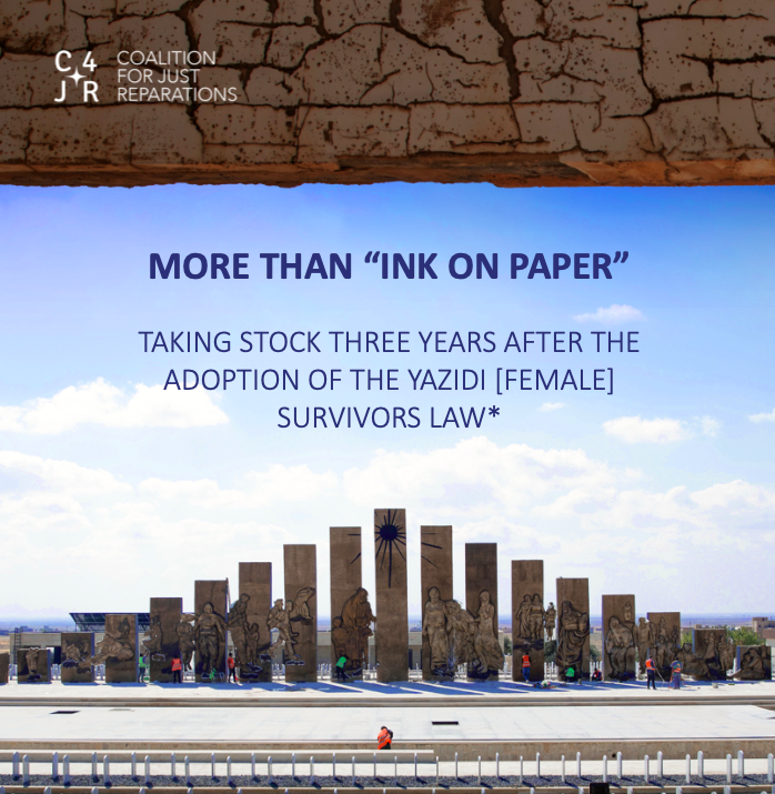 Today marks three years since #Iraq's parliament passed the #YazidiSurvivorsLaw.

📩 C4JR subscribers, check your emails for our latest report, “More Than “Ink On Paper”: Taking Stock Three Years After The Adoption Of The Yazidi [Female] Survivors Law”

➡️ c4jr.org/0103202428412