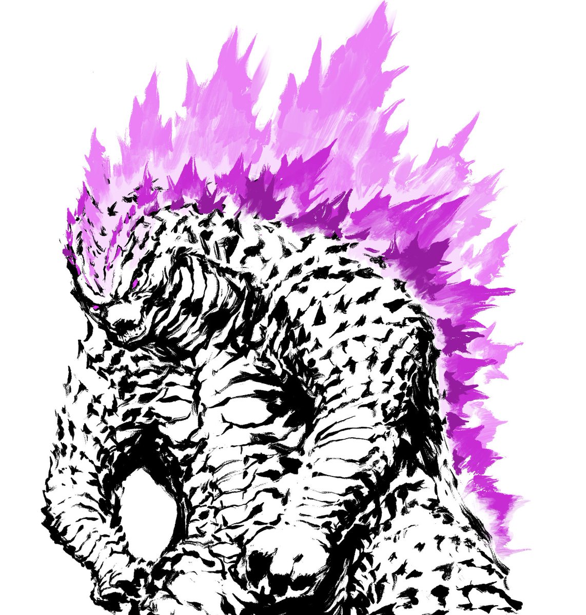 Big G flexysketch #Godzilla #ゴジラ