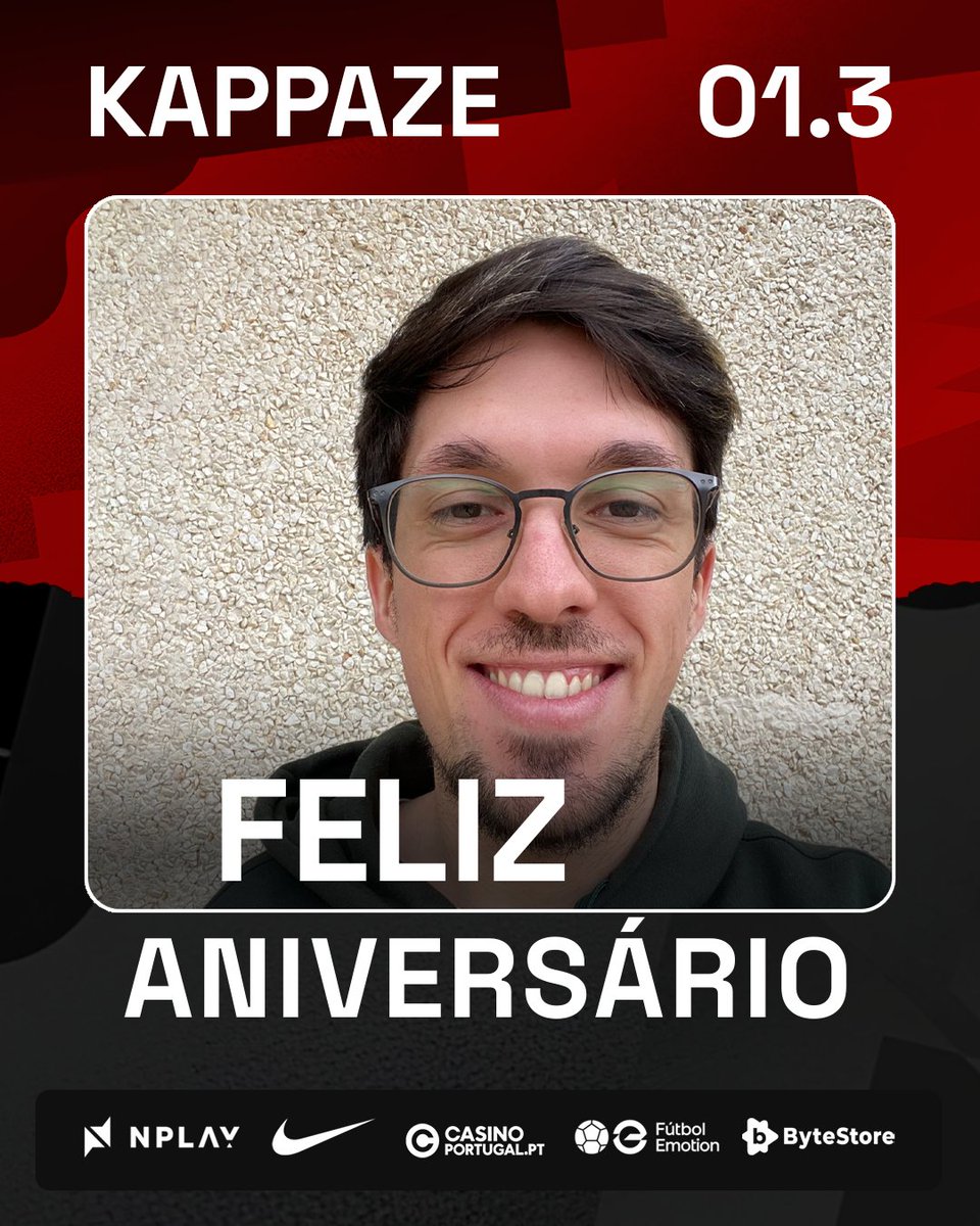 Hoje é o dia de aniversário, do nosso elemento de staff da equipa de #EAFC Clubs.

Muitos parabéns <a href="/kappaze45/">kappazê</a> 🎉🎂

‌Que seja mais um ano de muito sucesso, risadas e muitos títulos 🥳

#RespectAllFearNone #EAFC #GTZStaff