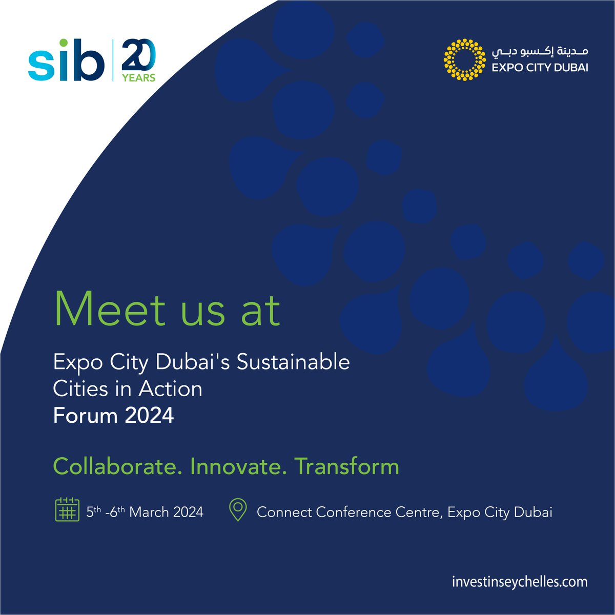 Expo City is a dedicated place in Dubai that is committed to partnership and collaboration in service of a more sustainable, prosperous, and healthy future for people and the planet.

#investinseychelles
#summit2024
#sustainabledevelopmentgoals
#ipa
<a href="/expocitydubai/">Expo City Dubai</a>