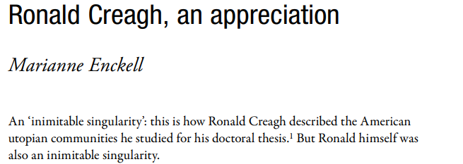 Anarchist Studies 32.1 (Spring 2024) is out now! AS 32.1 contains 4 original articles and 8 reviews. But it starts with 2 tributes to Ronald Creagh (1929-2023), who also appears on the cover. We start with an appreciation from Marianne Enckell bit.ly/3T0s9r7 (1/15)