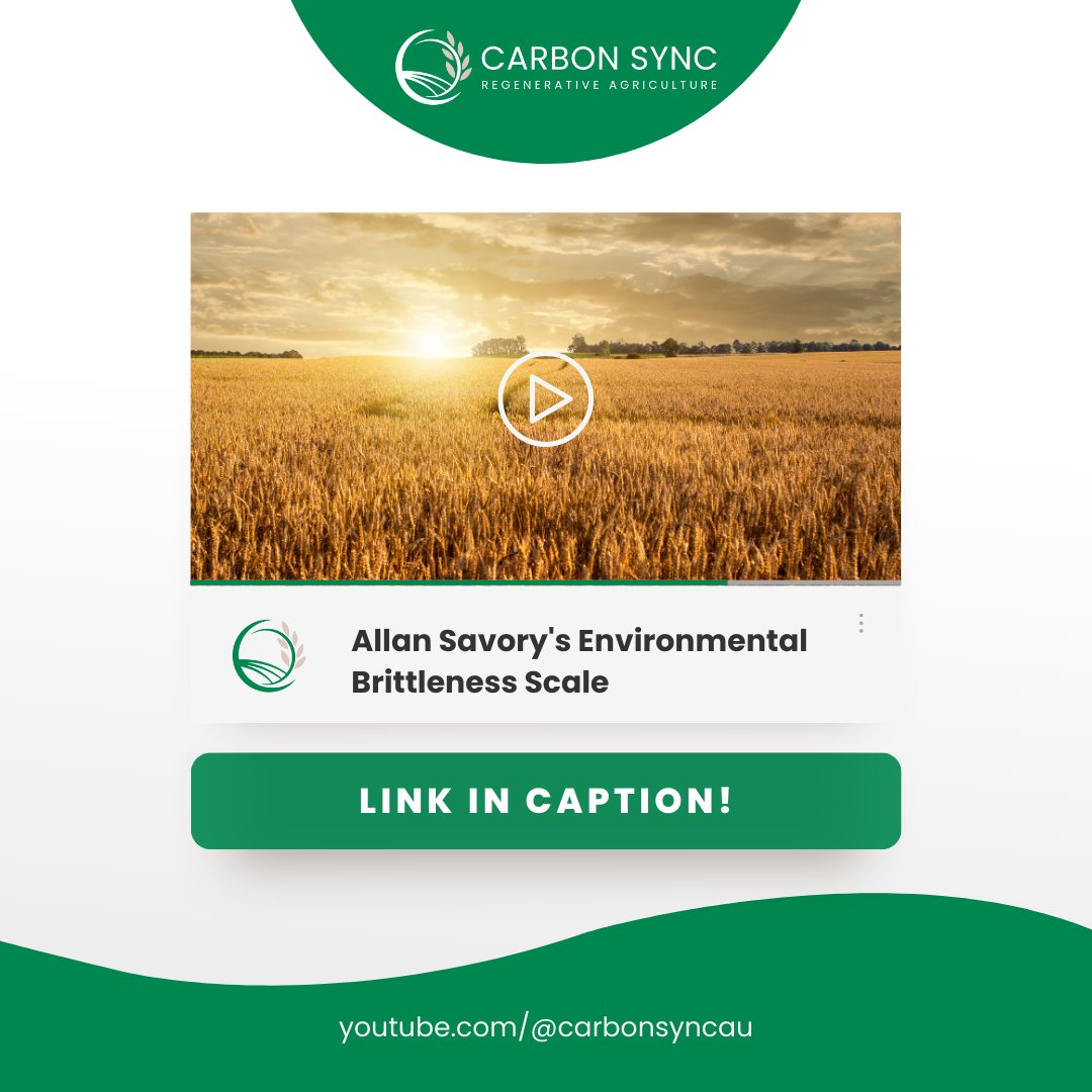 In this short video, Carbon Sync's Holistic Management trainer, Brian Wehlburg from Inside Outside Management introduces Allan Savory's Brittleness Scale. Watch this short video here: youtube.com/shorts/yFZV7mi… #CarbonSync #RegenerativeAgriculture #NetZero