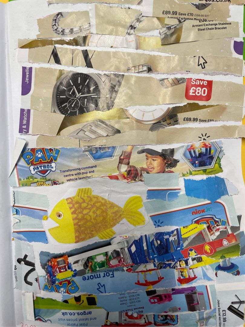 oaklandsprimary's tweet photo. We had lots of fun in Reception class learning about art and collage inspired by the work of @megancoyle https://t.co/Y1pLNXhD4G