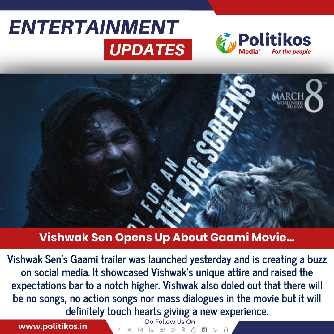 Vishwak Sen Opens Up About Gaami Movie…
#Politikos
#Politikosentertainment
#VishwakSen
#GaamiMovie
#FilmRevelations
#ActorInsights
#MovieUpdates
#CinematicJourney
#FilmIndustryTalk
#BehindTheScenes
#ActorInterview
#FilmDiscussion