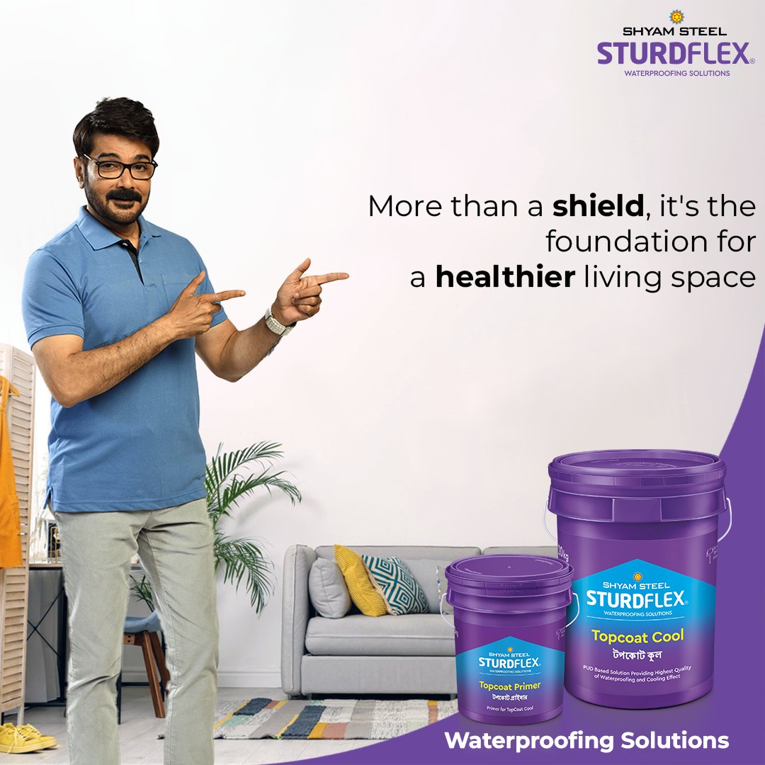Don't let water damage steal the health & charm of your home. Shield it against #damp and #seepage and make it a safe space for your family by using Sturdflex #WaterproofingSolutions right at the time of #construction.

#ShyamSteel #Sturdflex #SturdflexWaterproofingSolutions