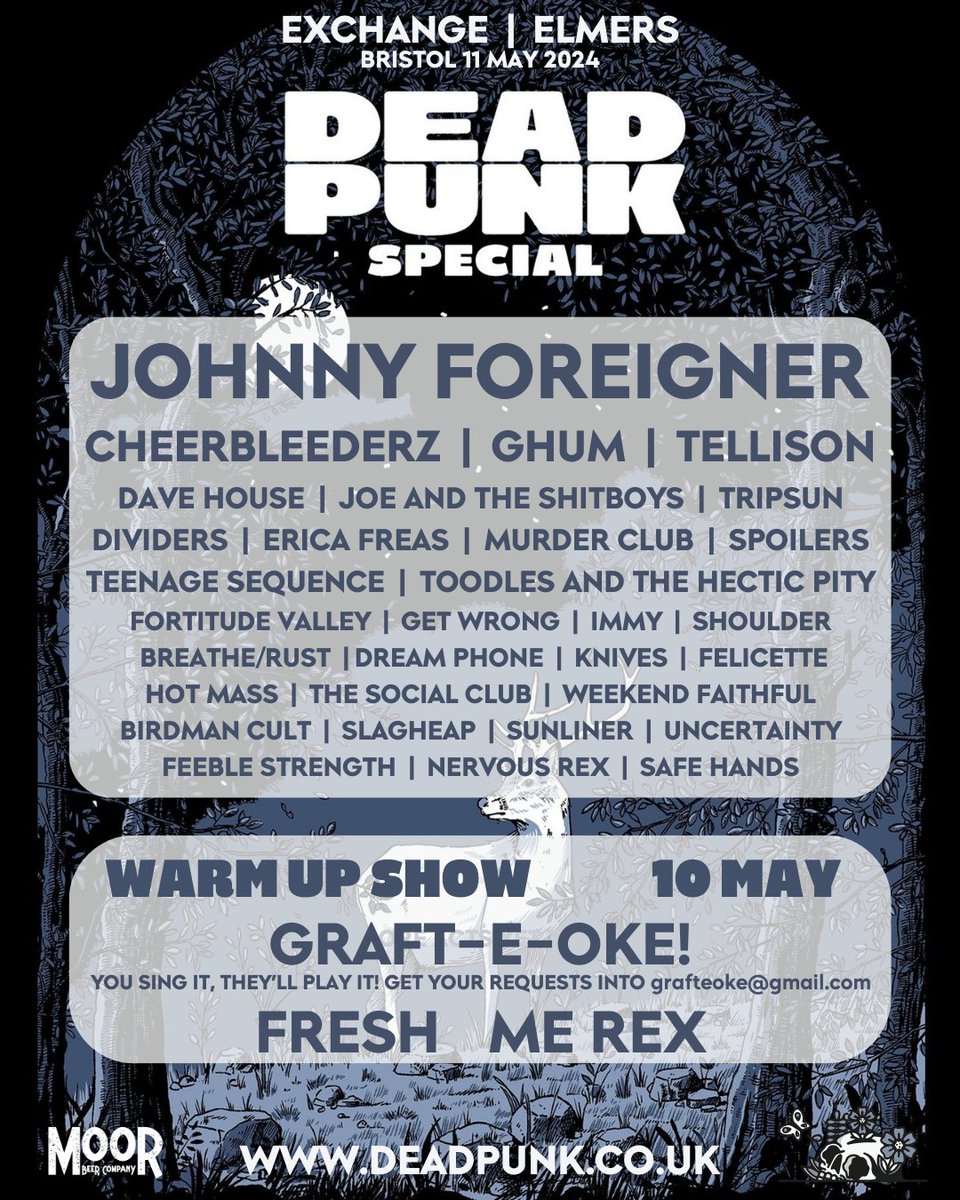 Bristol! 11th May! <a href="/DeadpunkPromo/">Deadpunk</a> <a href="/lexkelandjun/">Johnny Foreigner</a>
