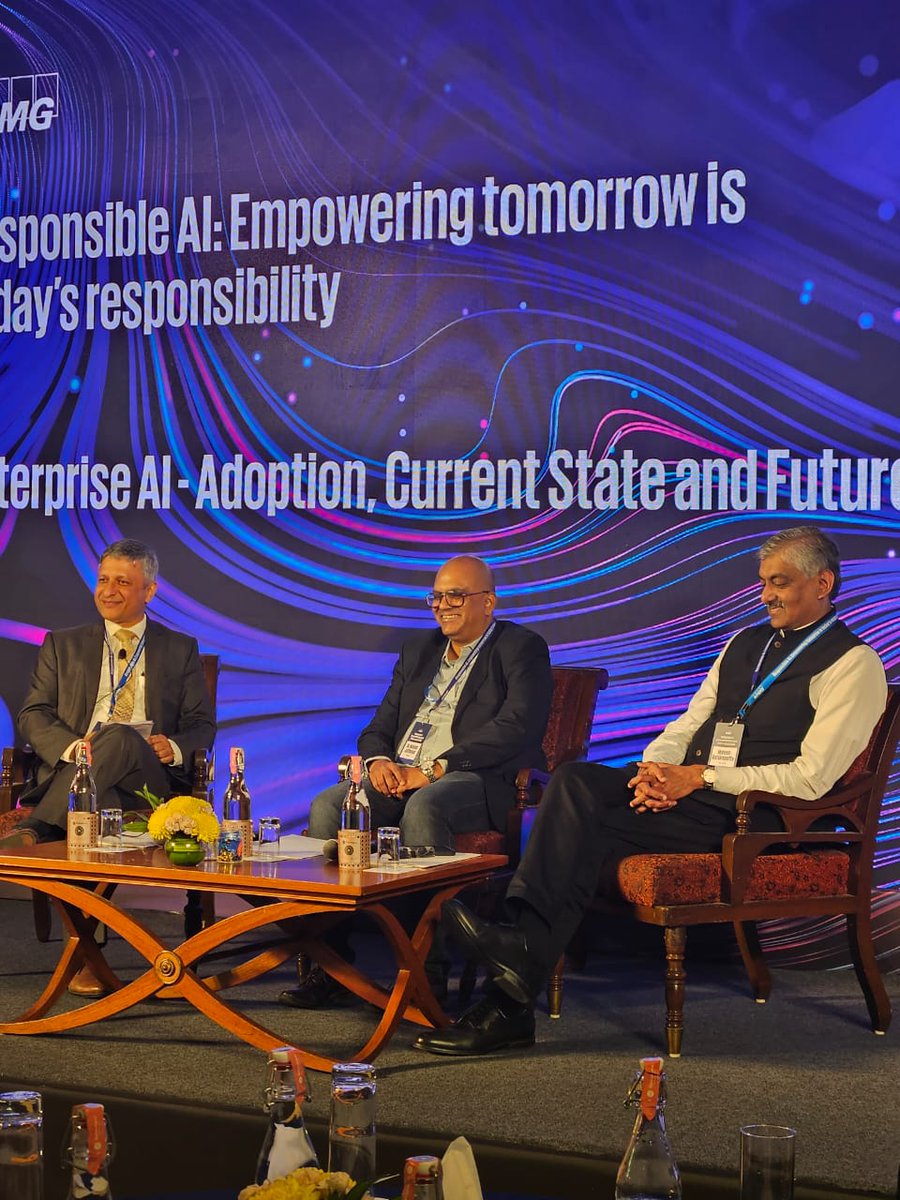 It is crucial to embed strong #governance covering all tenets of #responsibleAI at design and through the lifecycle to create sustainable #value and fortify #trust in the #AI journey: @kpande2, @KPMGIndia during a session on '#EnterpriseAI - Adoption, Current State and Future.'