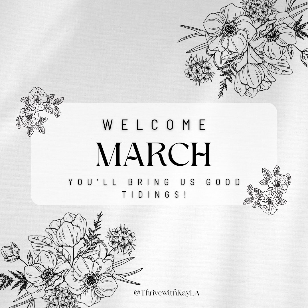I declare that this month of March brings me good tidings. Doors open unto me on their own accord. I struggle for nothing because I have all I need in abundance.

Happy New March!
#newmonth #march1st #fridayquotes #counselor #careercoaching #careergoals #careerguidance #hrconsult