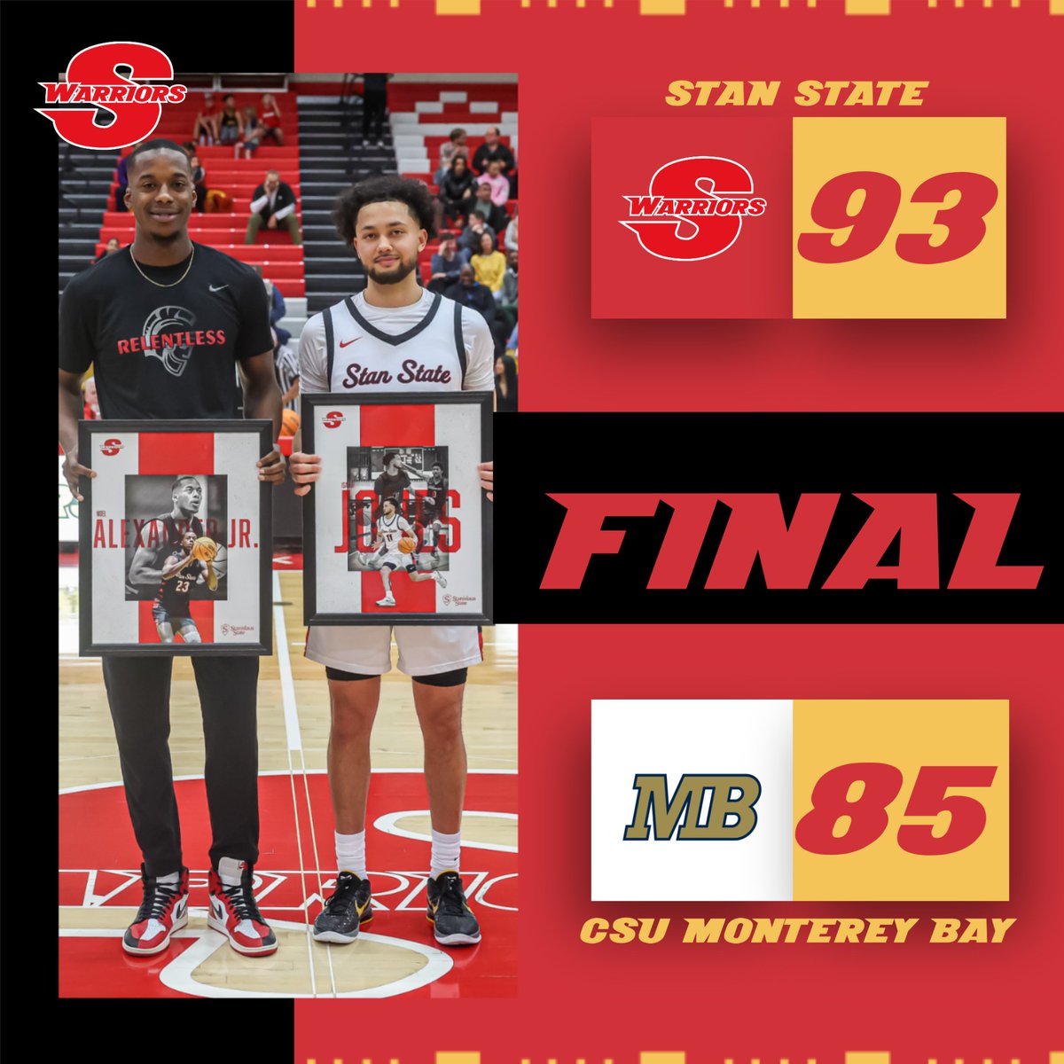 GoStanState's tweet image. FINAL: Warriors end the season with a victory. Big offensive night for the Warriors. John Wade III records his first double-double as a Warrior with a career-high of 31 points and 11 rebounds. Jeremiah Jones with a career-high of 17 points. #ValleyTough