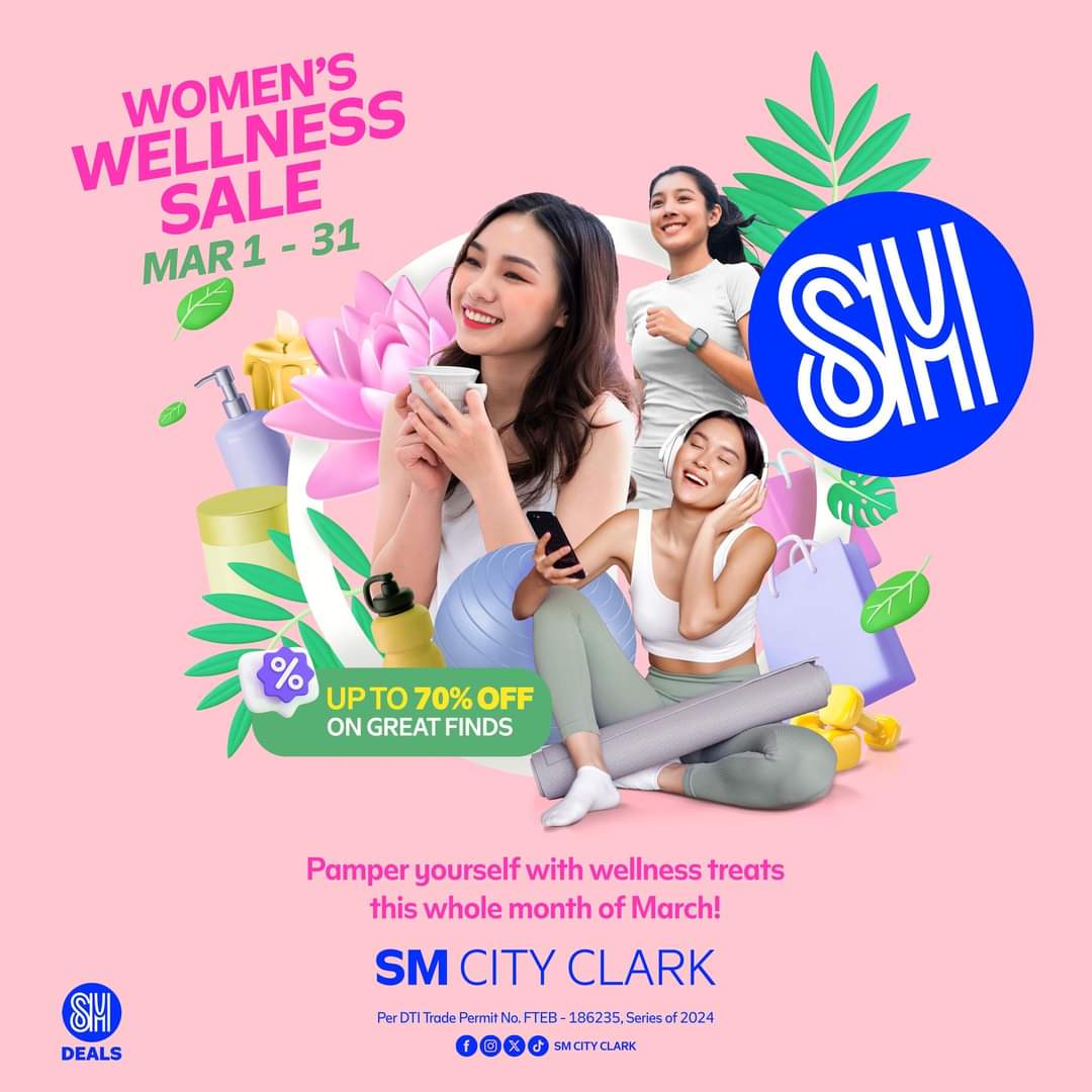 We just gotta #KeepGlowingAtSM! 💅 Treat yourself and enjoy up to 70% OFF on self-care essentials as you #GetHypedAtSM this Women's Month! 🛍️ #EverythingsHereAtSM