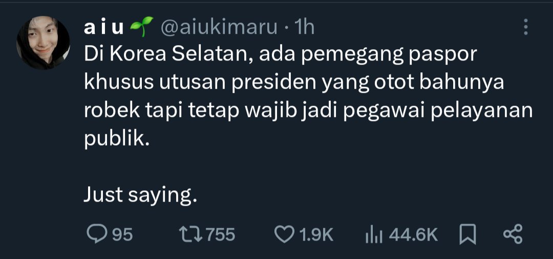 Di Korea Selatan, ada laki2 yang hiatus dari kegiatan grup nya sejak Agustus 2023 karna mengalami kerusakan pada ligamen. Baru2 ini, laki2 ini melakukan tes fisik sebagai SYARAT MENDAFTAR WAJIB MILITER dan dinyatakan TIDAK LOLOS dan BERHAK  MENDAPATKAN PEMBEBASAN WAJIB MILITER
